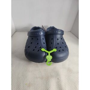 NWOT Baya Sherpa Lined Crocs Clog‎ Relaxed Fit Navy Men's 7 Womens 9 Authentic